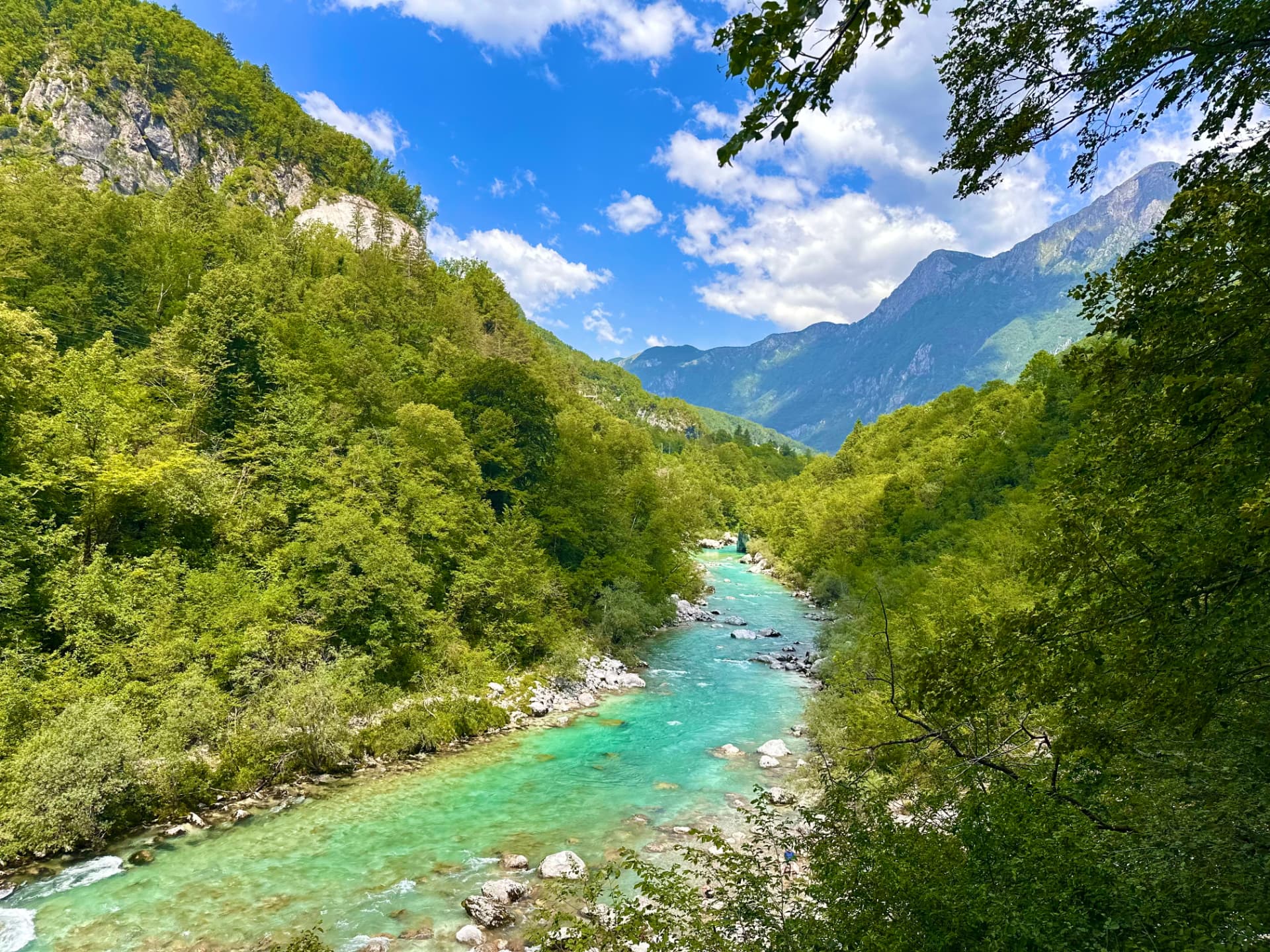 Turkizna reka v dolini / Turquoise river valley