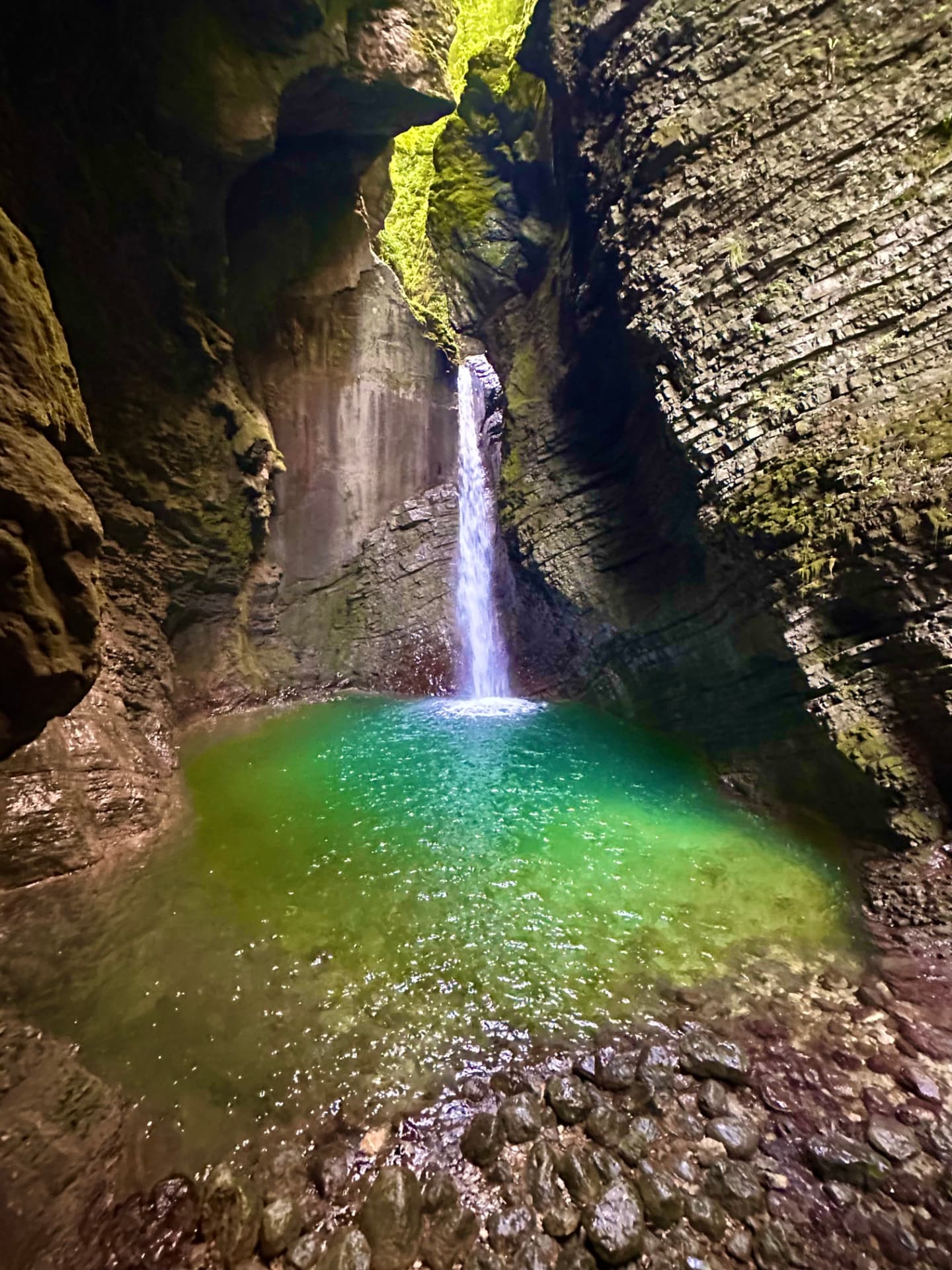 Slap v jami / Waterfall in a cavern